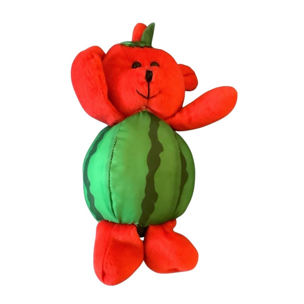 Sugar Loaf Watermelon Inspired‎ Plush Bear Toy 10” Nylon Stuffed Animal